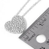 Crystal Paved Heart Pendant Necklace
