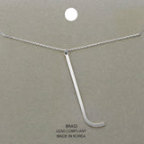 -l- Brass Initial Monogram Metal Pendant Necklace