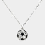 Crystal Soccer Pendant Necklace