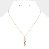 "Mother" Metal Bar Pendant Necklace