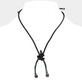 Unisex Wishbone Metal Pendant Necklace