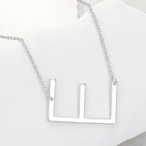 -E- Metal Initial Monogram Pendant Necklace