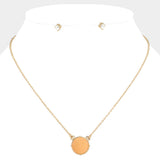 Druzy Stone Pendant Necklace