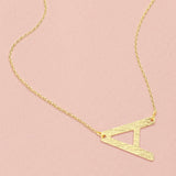 -A- Gold Dipped Initial Monogram Pendant Necklace