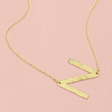 -N- Gold Dipped Initial Monogram Pendant Necklace