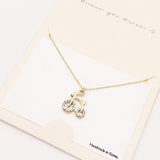 Rhinestone Embellished Bicycle Pendant Necklace