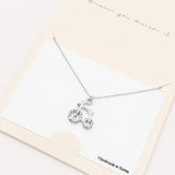 Rhinestone Embellished Bicycle Pendant Necklace