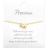 -W- Monogram Monogram Initial Pendant Necklace