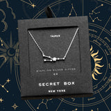 SECRET BOX_Sterling Silver Dipped CZ Taurus Zodiac Sign Pendant Necklace
