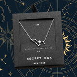 SECRET BOX_Sterling Silver Dipped CZ Leo Zodiac Sign Pendant Necklace