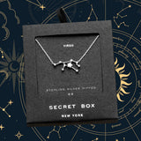 SECRET BOX_Sterling Silver Dipped CZ Virgo Zodiac Sign Pendant Necklace