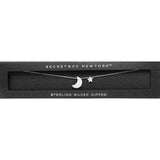 SECRET BOX_Sterling Silver Dipped CZ Moon Star Necklace