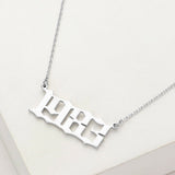 White Gold Dipped 1983 Birth Year Plate Pendant Necklace