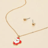 Cute Santa Claus Pendant Necklace