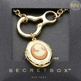 SECRET BOX_14K Gold Dipped Cameo Locket Pendant Necklace