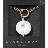 SECRET BOX_14K Gold Dipped Interchangeable Evil Eye Printed Ceramic Ball Pendant Necklace
