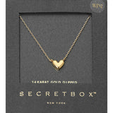 SECRET BOX_14K Gold Dipped Heart Pendant Necklace