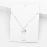 Stone Centered Evil Eye Detailed Brass Metal Heart Pendant Necklace