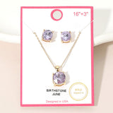 JUNE - Gold Dipped Birthstone Pendant Necklace