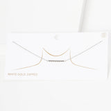 Gold Dipped Bubble Bar Pendant Necklace