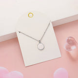 Mother Of Pearl Disc Pendant Necklace