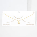 Gold Dipped CZ Embellished Sailboat Pendant Necklace