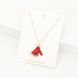 Enamel Christmas Hat Pendant Necklace