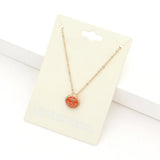 Lacquered Enamel Anchor Pendant Necklace