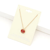 Lacquered Enamel Anchor Pendant Necklace