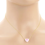 Soul Mate Message Heart Pendant Necklace
