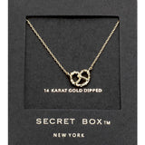 SECRET BOX_14K Gold Dipped Pretzel Pendant Necklace