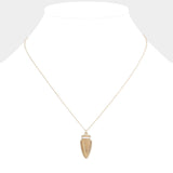 Semi Precious Stone Arrow Pendant Necklace