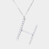 H - Pearl Statement Initial Monogram Pendant Necklace