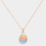 Enamel Easter Egg Pendant Necklace