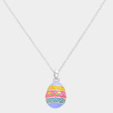 Enamel Easter Egg Pendant Necklace