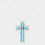 Enamel Cross Pendant Necklace