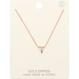 -T- Gold Dipped Initial Monogram Metal Pendant Necklace