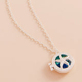 Enamel Starfish Locket Pendant Necklace