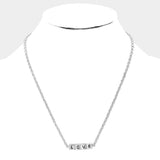 LOVE Metal Cube Pendant Necklace
