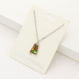 Alabama State Map Abalone Pendant Necklace