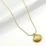 Stainless Steel Seashell Pendant Necklace
