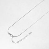 Stainless Steel Heart Lock Clover Key Pendant Necklace