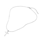 Stainless Steel Cross Pendant Snake Chain Necklace