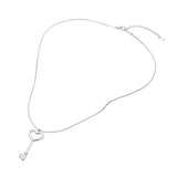Stainless Steel Heart Key Pendant Snake Chain Necklace