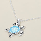 Women's Sea Turtle Charm Pendant Necklace