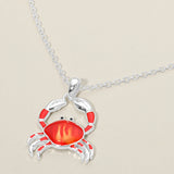 Women's Crab Charm Pendant Necklace