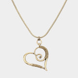 Open Heart Vintage Metal Necklace
