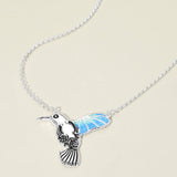 Hummingbird Charm Pendant Necklace