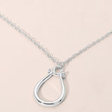 Minimalist Open Teardrop Pendant Necklace
