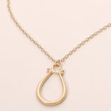 Minimalist Open Teardrop Pendant Necklace